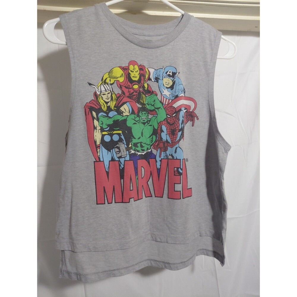Marvel Super Hero Avengers Tank T0p Gray Size S/CH (3-5) Gray